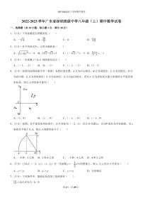 2022-2023学年广东省深圳高级中学八年级（上）期中数学试卷