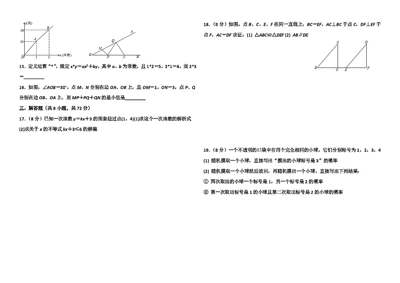 2015年武汉市中考数学试卷及答案（纯WORD）第2页