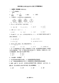 陕西省西安市第二十三中学2023-2024学年九年级上学期开学数学试题