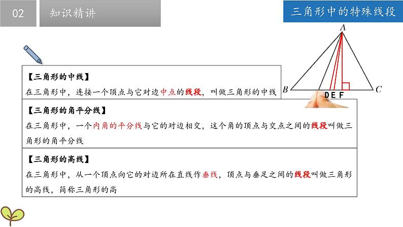 7.4认识三角形（第2课时）（课件）-2022-2023学年七年级数学下册同步精品课堂（苏科版）07