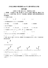 重庆市开州区文峰教育集团2022-2023学年七年级下学期期中数学试题