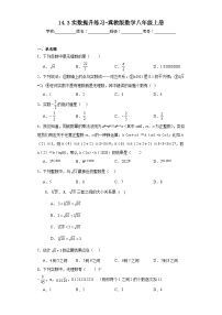 冀教版八年级上册14.3  实数课时训练