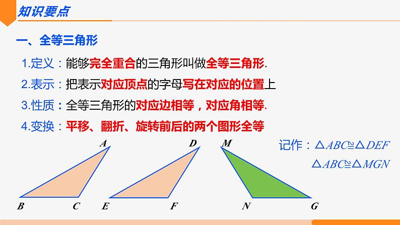 第十二章 全等三角形复习 第一课时(知识要点)- 八年级数学上册同步教材配套精品教学课件（人教版）04