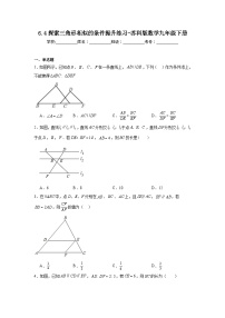 初中数学苏科版九年级下册6.4 探索三角形相似的条件课后作业题