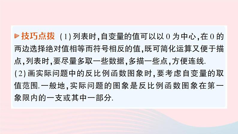 2023九年级数学上册第1章反比例函数1.2反比例函数的图象与性质第2课时反比例函数y=kxk＜0的图象与性质作业课件新版湘教版第3页