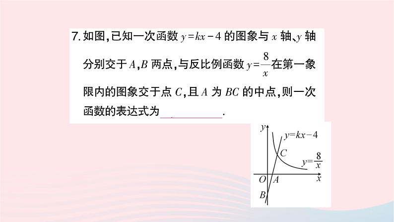 2023九年级数学上册第1章反比例函数题型强化专题反比例函数与一次函数的综合作业课件新版湘教版08