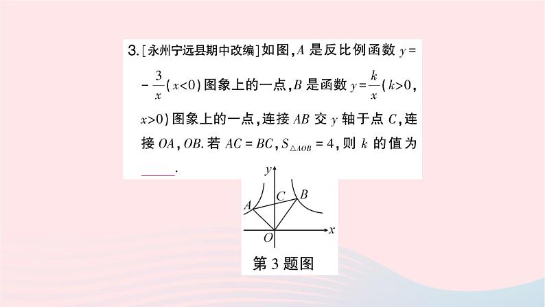 2023九年级数学上册第1章反比例函数题型强化专题反比例函数与几何图形的综合作业课件新版湘教版第4页