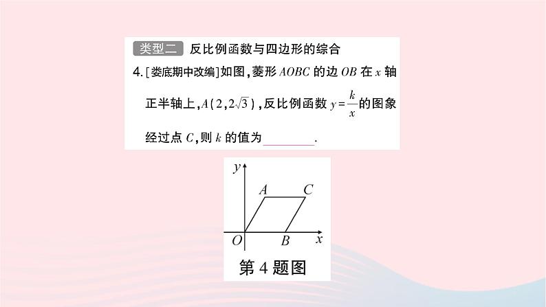 2023九年级数学上册第1章反比例函数题型强化专题反比例函数与几何图形的综合作业课件新版湘教版第5页