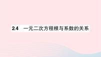 湘教版九年级上册2.4 一元二次方程根与系数的关系作业课件ppt