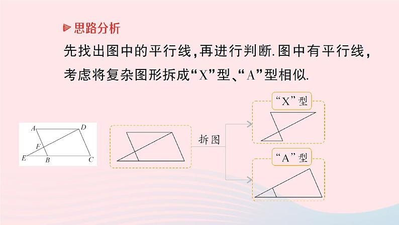 2023九年级数学上册第3章图形的相似3.4相似三角形的判定与性质3.4.1相似三角形的判定第1课时相似三角形判定的基本定理作业课件新版湘教版03