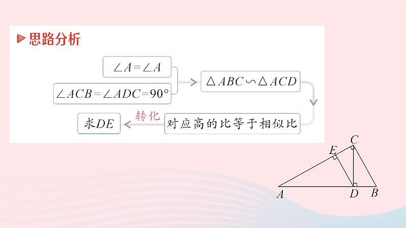 2023九年级数学上册第3章图形的相似3.4相似三角形的判定与性质3.4.2相似三角形的性质第1课时相似三角形对应高角平分线中线的性质作业课件新版湘教版08