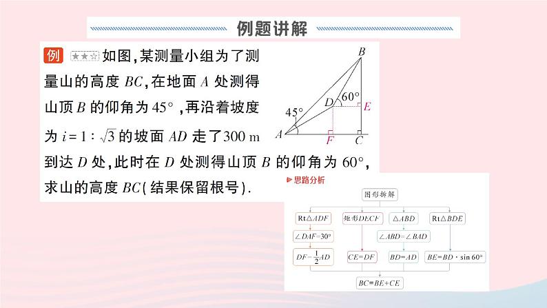 2023九年级数学上册第4章锐角三角函数专题九解直角三角形的应用的常见模型作业课件新版湘教版07