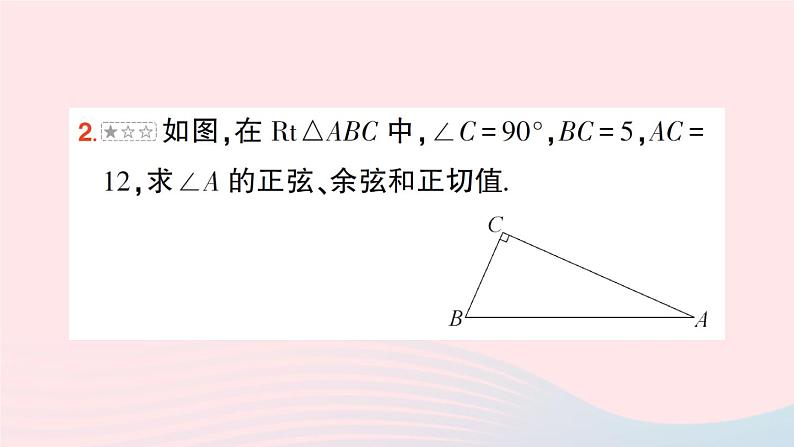 2023九年级数学上册第4章锐角三角函数专题八求锐角三角函数值的方法__教材P135复习题4T1的变式与应用作业课件新版湘教版第6页