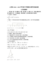 湖北省孝感市云梦县2022-2023学年七年级下学期期末教学质量检测数学试卷(含答案)