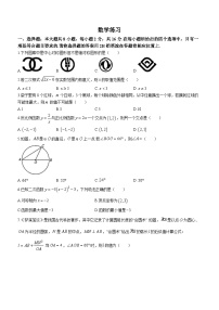 江苏省苏州市苏州工业园区东沙湖实验中学2023-2024学年九年级上学期开学考试数学试题(无答案)