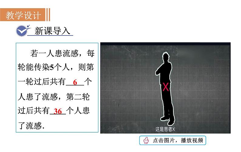 人教版九年级数学上21.3实际问题与一元二次方程第1课时传播问题 教学课件第2页