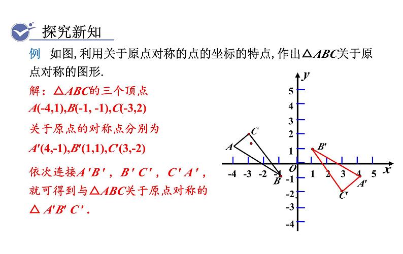 人教版九年级数学上23.2.3关于原点对称的点的坐标 教学课件第5页