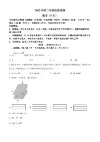 2022年广东省深圳市九年级数学中考三模模拟试题（原卷及解析版）