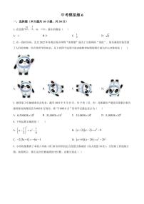 2022年广东省深圳市九年级中考冲刺数学模拟卷（原卷及解析版）