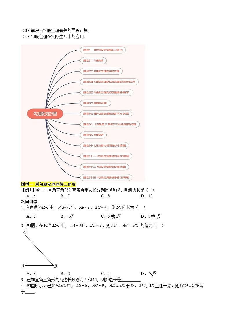 【单元知识点归纳】（北师大版）2023-2024学年八年级数学上册 第1章 勾股定理（知识归纳+题型突破）02