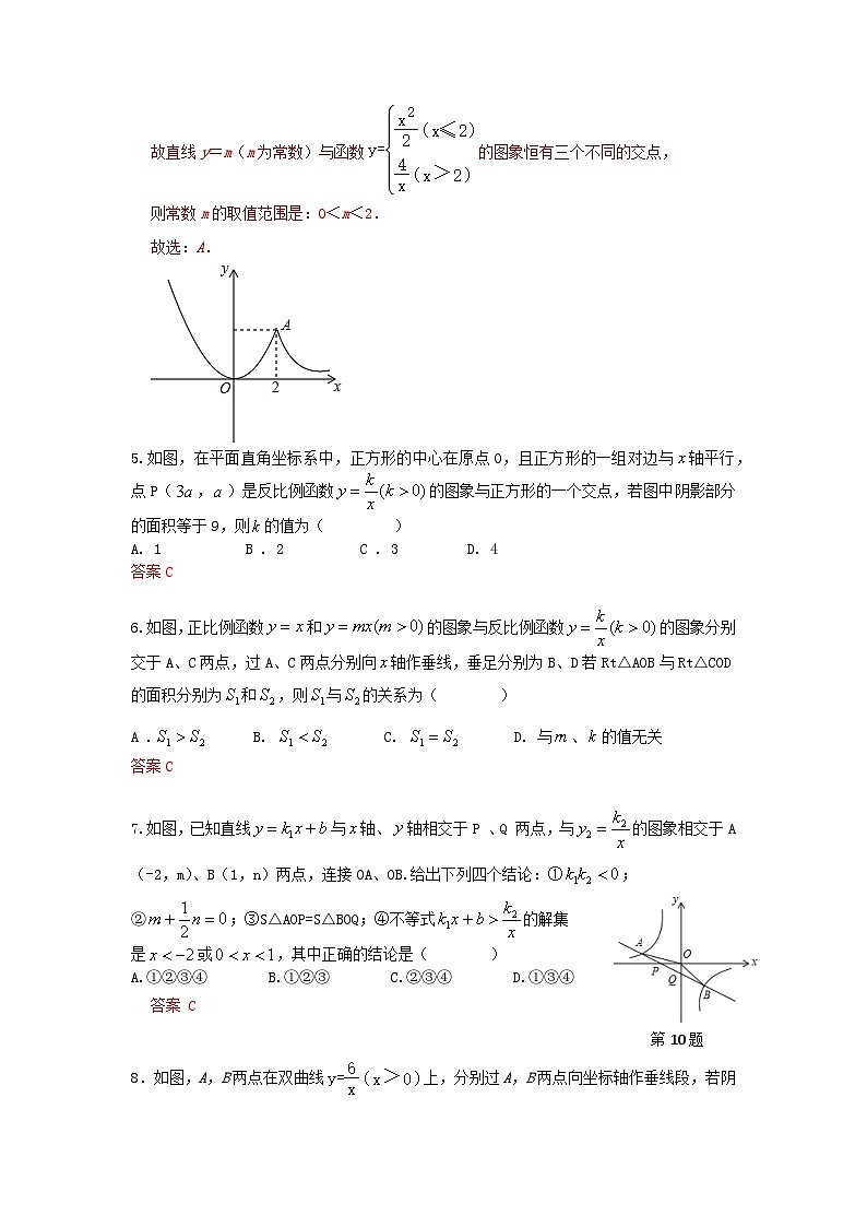 人教版数学 九下 第26章 反比例函数 单元精选能力测试卷02