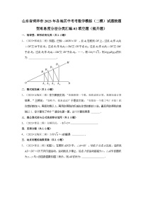 山东省菏泽市2023年各地区中考考数学模拟（二模）试题按题型难易度分层分类汇编-02填空题（提升题）