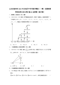 山东省泰安市2023年各地区中考考数学模拟（一模）试题按题型难易度分层分类汇编-01选择题（提升题）