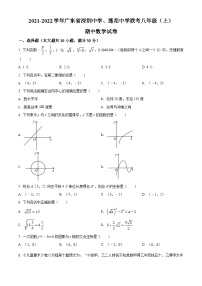 精品解析：广东省深圳市深圳中学2021-2022学年八年级上学期期中数学试题