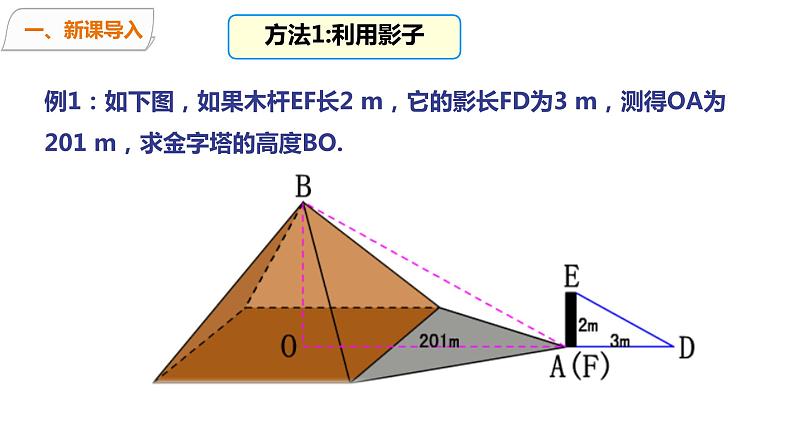 4.6利用相似三角形测高+课件　北师大版数学九年级上册05