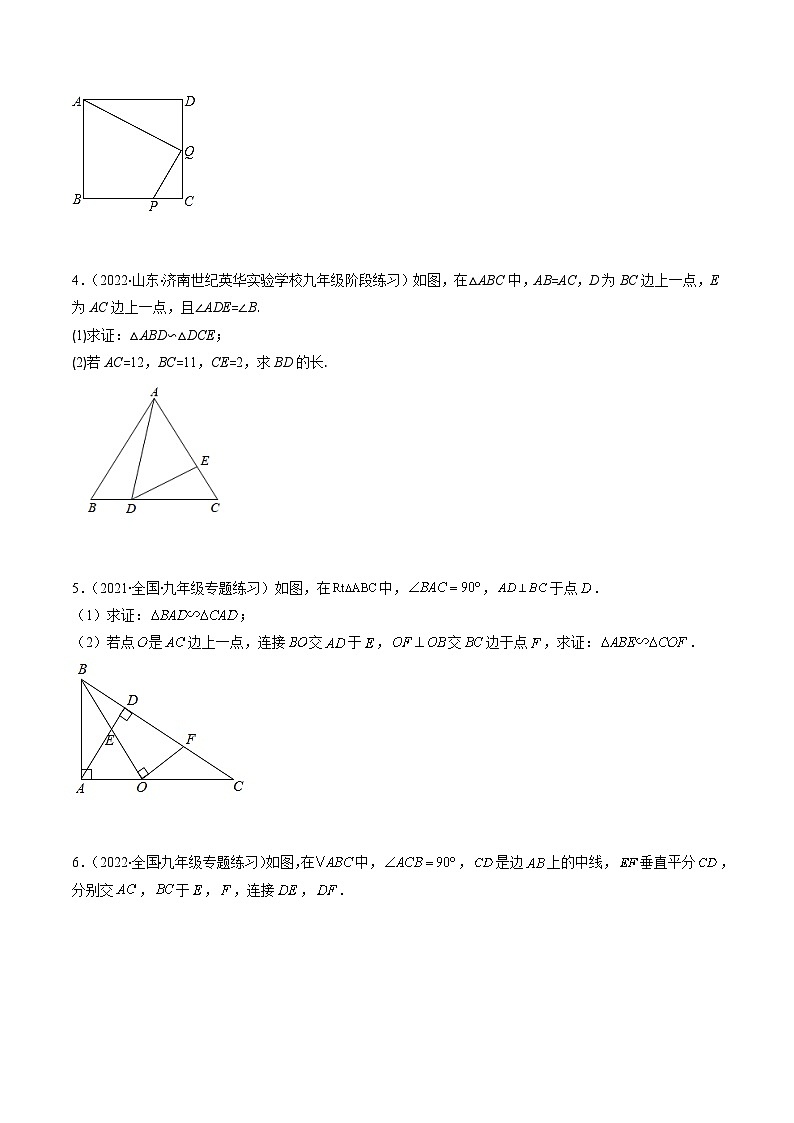 专题08 两个三角形相似的判定压轴题四种模型全攻略-【常考压轴题】2022-2023学年九年级数学下册压轴题攻略（苏科版）02