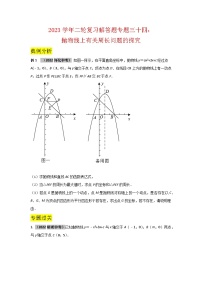 2023学年二轮复习解答题专题三十四：抛物线上有关周长问题的探究