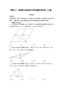 九年级数学下册专题28.3 解直角三角形的中考常考题专项训练（50道）（举一反三）（人教版）（原卷版+解析卷）