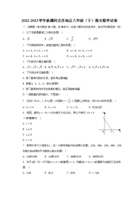 2022-2023学年新疆阿克苏地区八年级（下）期末数学试卷（含解析）