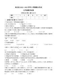 安徽省池州市东至县2022-2023学年七年级上学期期末数学试题