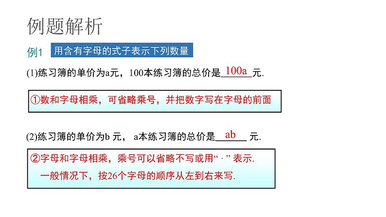 2023年人教版七年级数学上册2.1《用字母表示数》课件第6页