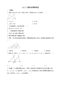 人教版八年级上册第十二章 全等三角形12.2 三角形全等的判定课堂检测