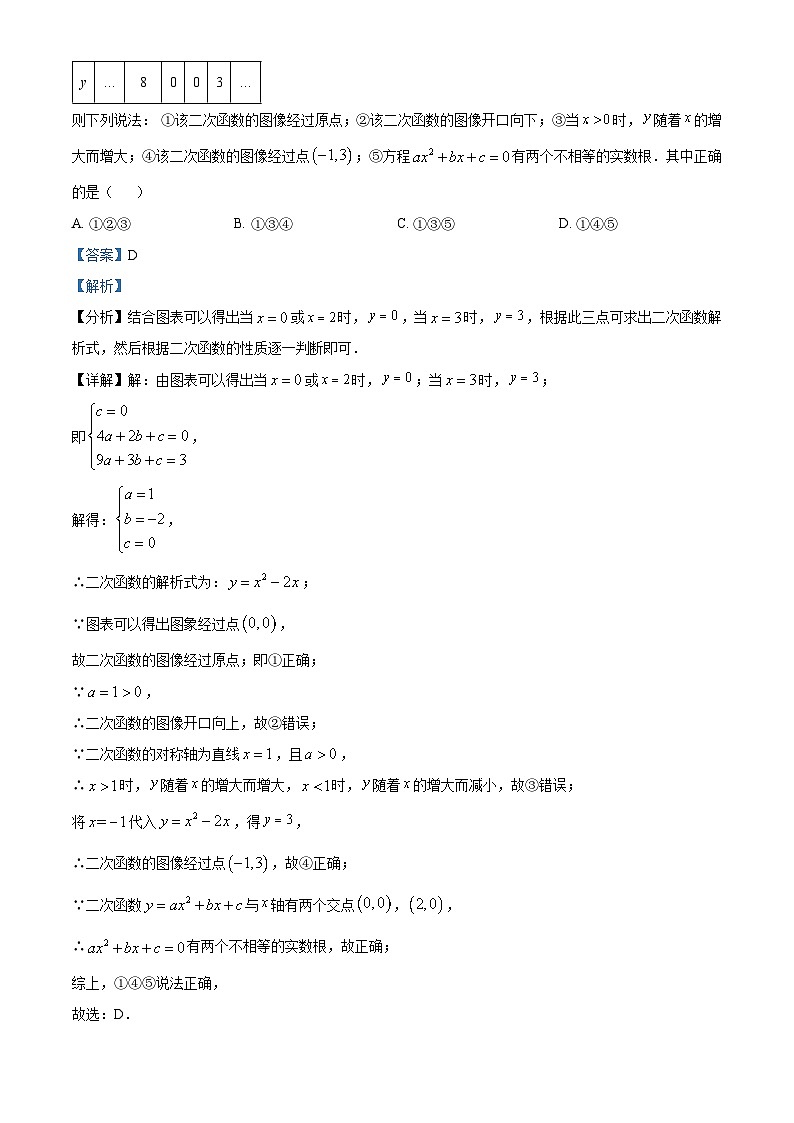 江苏省徐州市泉山区科技中学2023-2024学年九年级上学期9月月考数学试题（解析版）03