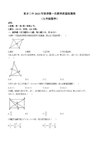 江西省抚州市东乡区第二中学2023-2024学年九年级上学期月考数学试题