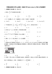 河南省信阳市罗山县罗山县第一中学2023-2024学年七年级上学期9月月考数学试题