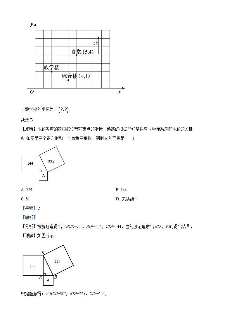精品解析：广东省深圳市宝安区新安中学2022-2023学年八年级上学期期中考试数学试卷03