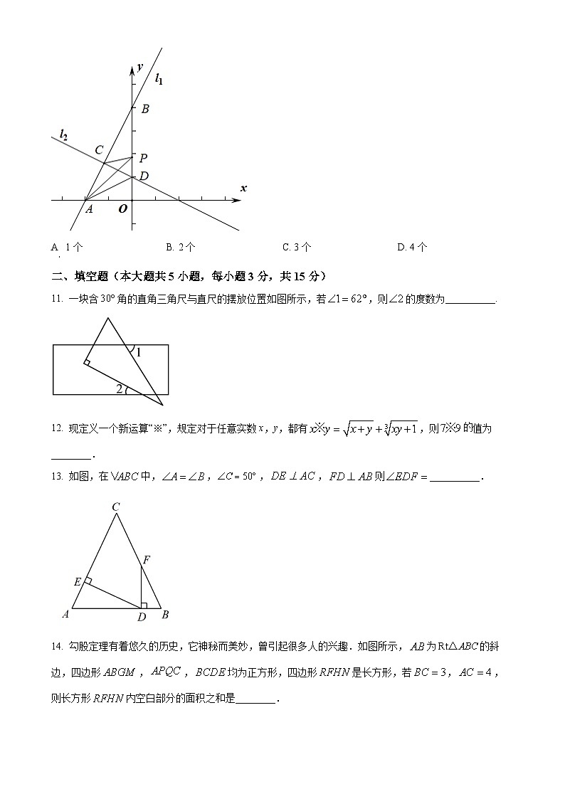 精品解析：广东省深圳市高级中学2022-2023学年八年级上学期期末数学试题03