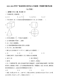 精品解析：广东省深圳市龙华区2021-2022学年九年级上学期12月月考数学试题