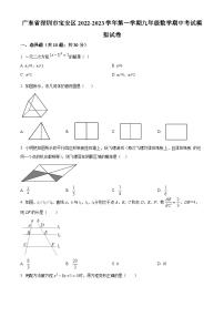 精品解析：广东省深圳市宝安区2022-2023学年九年级上学期数学期中考试模拟试卷