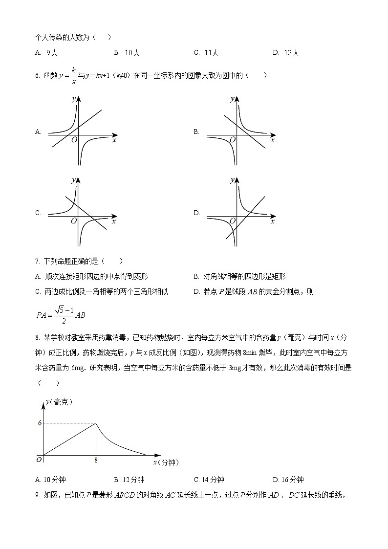 精品解析：广东省深圳市红岭中学初中部2022-2023学年九年级上学期数学期末卷（原卷版）第2页