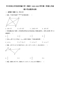 精品解析：广东省深圳市华中师范大学龙岗附属中学（集团）2022-2023学年九年级上学期期中考试数学试卷