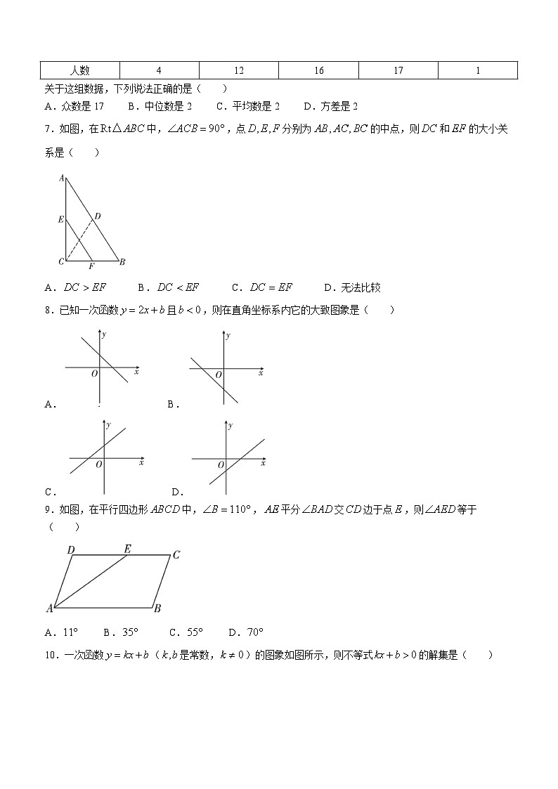 云南省玉溪市2022-2023学年八年级下学期期末数学试题02