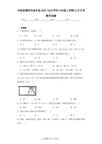 河南省濮阳市南乐县2022-2023学年八年级上学期12月月考数学试题