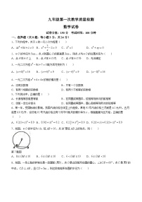 江苏省连云港市灌云县实验中学2023-2024学年九年级上学期10月月考数学试题(无答案)