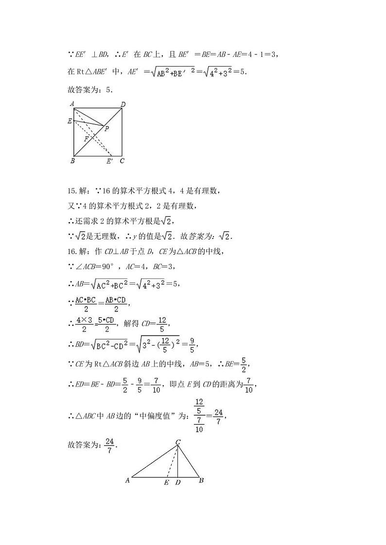 广东省深圳市龙华区实验学校教育集团2023-2024学年八年级上学期10月动态评估数学试卷02