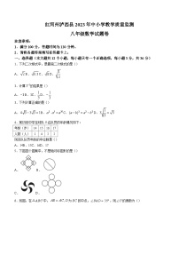 云南省红河哈尼族彝族自治州泸西县2022-2023学年八年级下学期期末数学试题